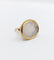 Pendentif Pendentif sceau antique en or rose 14k et agate blanche 58 Facettes A06677