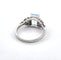 Bague vintage en or blanc avec aigue-marine de 2,40 ct et diamants de 0,25 ct