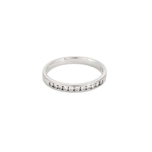 Bague 47,5 Demi-Alliance or blanc et diamants 58 Facettes PER1307
