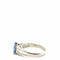Bague Bague Or Blanc 18 Carats Saphir Certifié et Diamants 58 Facettes