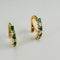 Boucles d'oreilles Boucle d'oreille en or jaune avec diamants et émeraudes 58 Facettes 2505020