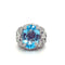 Bague 55 Bague or blanc topaze et diamants 58 Facettes 1.0000076/2
