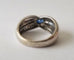 Bague 53 Bague or blanc saphir diamants 58 Facettes