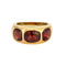 Bague 52.5 Bague jonc or jaune et grenat almandin 58 Facettes COL2882