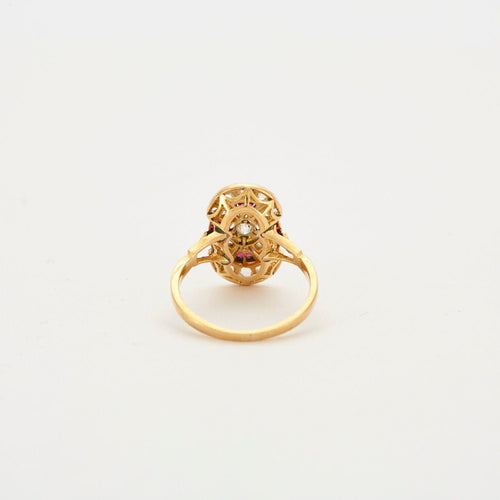 Bague Bague "Art Déco" Diamants & Rubis 58 Facettes