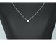 Pendentif Pendentif en or blanc avec un diamant taille brillant en forme de coeur 58 Facettes 2095