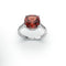 Bague avec grenat pyrope et diamants