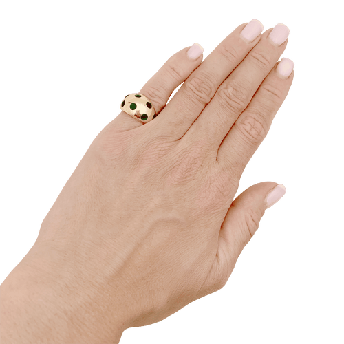 Bague Bague vintage Van Cleef & Arpels, or jaune, laque. 58 Facettes 34648