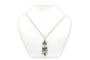 Collier Collier Napoléon III or jaune, argent, pierre du Rhin et diamants taille rose 58 Facettes B775