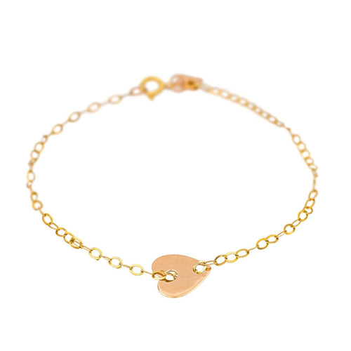 Bracelet Ginette NY Bracelet  Angele mini heart  Or rose 58 Facettes 4563808CN
