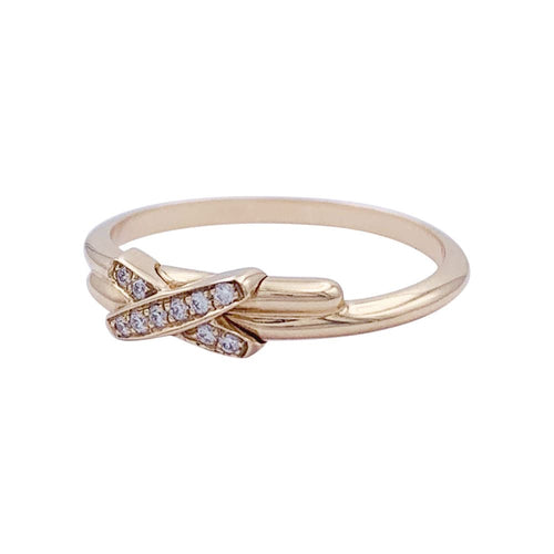 Bague 52 Bague Chaumet, "Jeux de Liens", or rose et diamants. 58 Facettes 34393