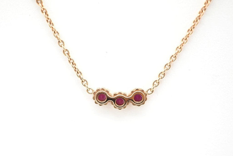 Collier Collier mimirose Dior Or rose 750 Rubis 58 Facettes
