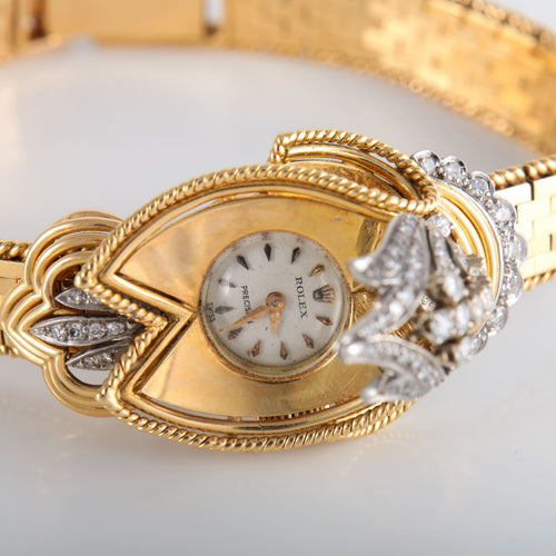 Montre Montre Rolex "dissimulée" or jaune diamants 58 Facettes