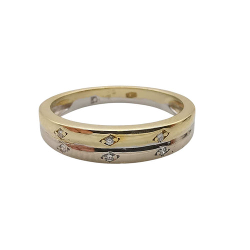 Bague 54 Bague deux ors et diamants 58 Facettes