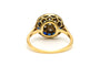 Bague 49 Bague Art Déco or jaune et or blanc sertie de saphirs et de diamants taille brillant (+-0.21ct) 58 Facettes 22980