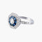 Bague style Art Déco Saphirs Diamants