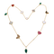 Collier Collier-Sautoir Van Cleef & Arpels, "Lucky Alhambra", or jaune, cornaline, malachite, oeil de tigre, nacre. 58 Facettes 34547