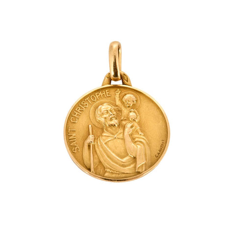 Médaille Saint Christophe en or jaune
