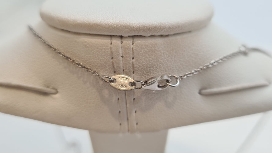 Collier Collier en Or blanc 18 carats sertie de diamants naturels 58 Facettes