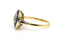 Bague 49 Bague Art Déco or jaune et or blanc sertie de saphirs et de diamants taille brillant (+-0.21ct) 58 Facettes 22980