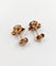 Puces d'oreilles antique or rose 18k fleurs et diamants taille roses (circa 1880 58 Facettes A06248