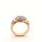 Bague 56 Bague dôme en or jaune 18 carats sertie de diamants 58 Facettes