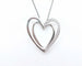 Collier Collier en or blanc 18 carats avec pendentif cœur et diamants naturels, modèle Comète 58 Facettes 5622