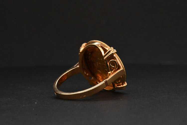 Bague 49 Bague Basée Sur Une Monnaie En Or Napoléon III 58 Facettes