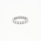 Bague 55 Alliance Américaine or blanc diamants 58 Facettes 240 565