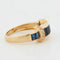 Bague 54 BAGUE OR JAUNE SAPHIRS ET DIAMANTS 58 Facettes REF 3063/18