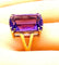 Bague Bague or jaune améthyste 13,36 carats 58 Facettes AB398