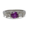Bague 50 Bague or saphir rose 1 ct et diamants 0,60ct 58 Facettes 00045001