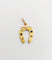 Pendentif Pendentif fer à cheval antique en or 18k pierres bleues et perles 58 Facettes A06218