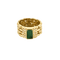 Bague Bague en or jaune, émeraude et diamants 58 Facettes B240805