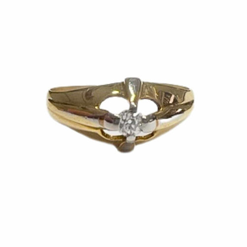 Bague BAGUE AU DESIGN RÉTRO DES ANNÉES 1940-1945 EN OR 18 KT AVEC DIAMANTS 58 Facettes DMAR2