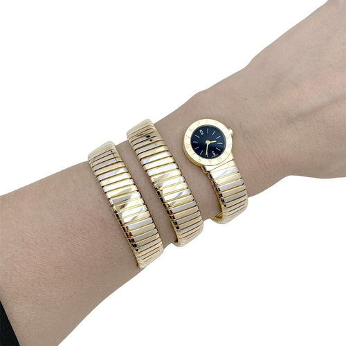 Montre Montre Bulgari, "Tubogas BB 19", deux ors. 58 Facettes 35046