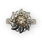Bague 53 Bague marguerite en or blanc 750 avec pierres blanches serties 58 Facettes 149065085