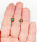 Boucles d'oreilles Dormeuses or jaune, cabochons de turquoises sur monture en fleur (circa 1900) 58 Facettes A05448