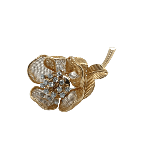 Piaget - Broche « La trembleuse » - Or jaune et Diamants