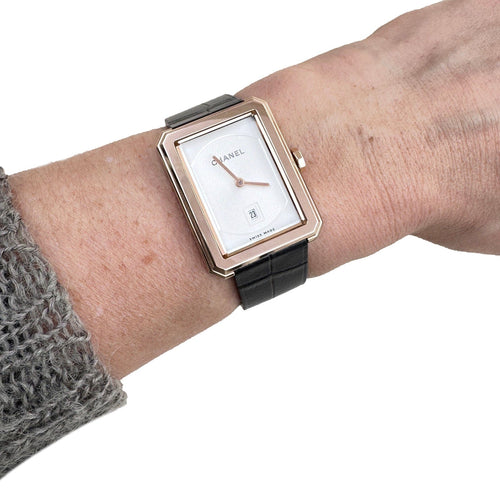 Montre Montre Chanel, "Boy-Friend" moyen modèle, en or beige. 58 Facettes 34474
