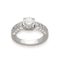 Bague 50 Solitaire Or Gris 18k – Diamant Central 1.18 ct G-SI1 HRD + 0.40 ct – Taille 50 58 Facettes FB10792