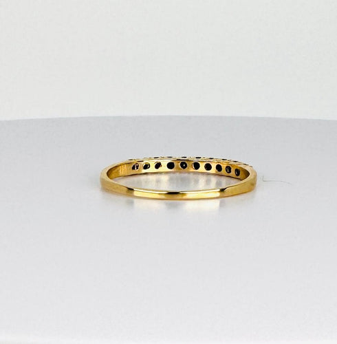 Bague 56 Bague en or jaune avec saphirs bleu foncé 58 Facettes 2505017