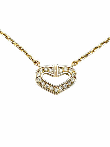 Collier CARTIER. Collection "Coeurs et symboles", collier or jaune et diamants 58 Facettes