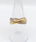 Bague 56 Bague alliance entremêlée trois or 18k finement ciselée à motifs de croisillons vintage 58 Facettes A04788