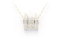 Pendentif Pendentif contemporain en or blanc 18 carats serti de diamants "taille" brillant (+-0.465ct) 58 Facettes 22454