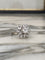 Bague 53 Bague fleur en or blanc 18k et diamants 2.80 Ct 58 Facettes