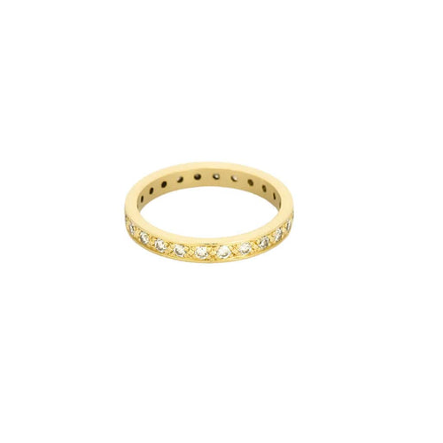 Bague 58,5 Alliance américaine en or jaune et diamants 58 Facettes TOU1500X4