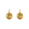 Boucles d'oreilles Paire boucles oreilles turquoise or jaune 58 Facettes 2274444