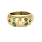 Bague 48 Bague jonc en or jaune, diamant et émeraudes 58 Facettes DIE1614X3