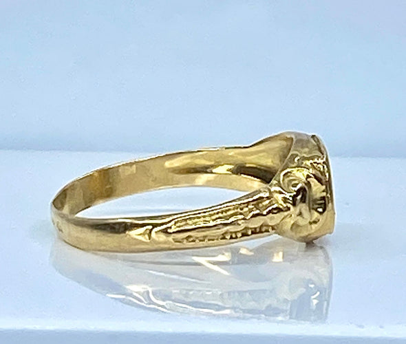 Bague 52 Chevalière en or jaune 18 carats vers 1900 58 Facettes AB664